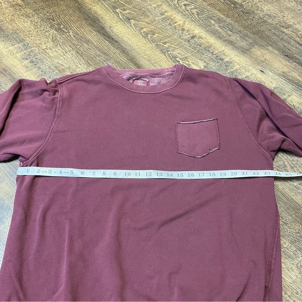 Aerie The Chill Crewneck Sweatshirt Women Medium Oversized Wine Long Sleeve Cozy - Picture 3 of 11